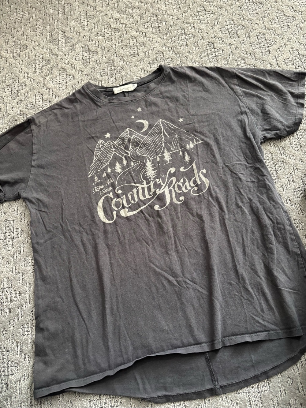 Country Roads Graphic Tee - Charcoal